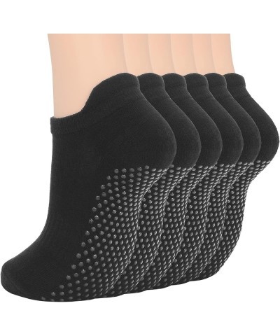 Non Slip Socks for Women Pilates Grip Socks Cotton Yoga Socks With Cushion for Hospital, Yoga, Pilates And Home 6/Black $7.40...