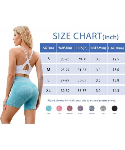 Seamless Workout Shorts Women,High Waist Spandex Gym Shorts,Tummy Control Yoga Shorts Heart Mesh-burgundy $7.79 Activewear