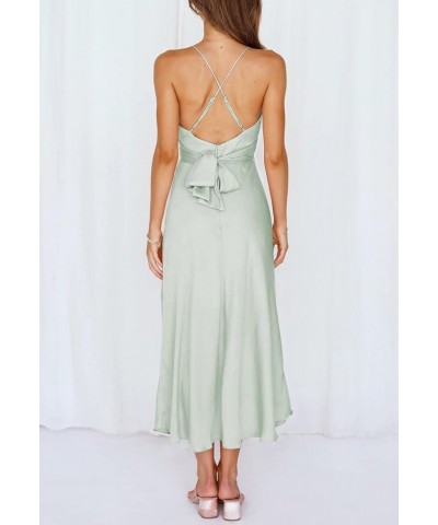 Women's Off Shoulder Midi Dress Summer A-Line Swing Casual Party Cocktail Dresses 02-light Green $15.58 Dresses