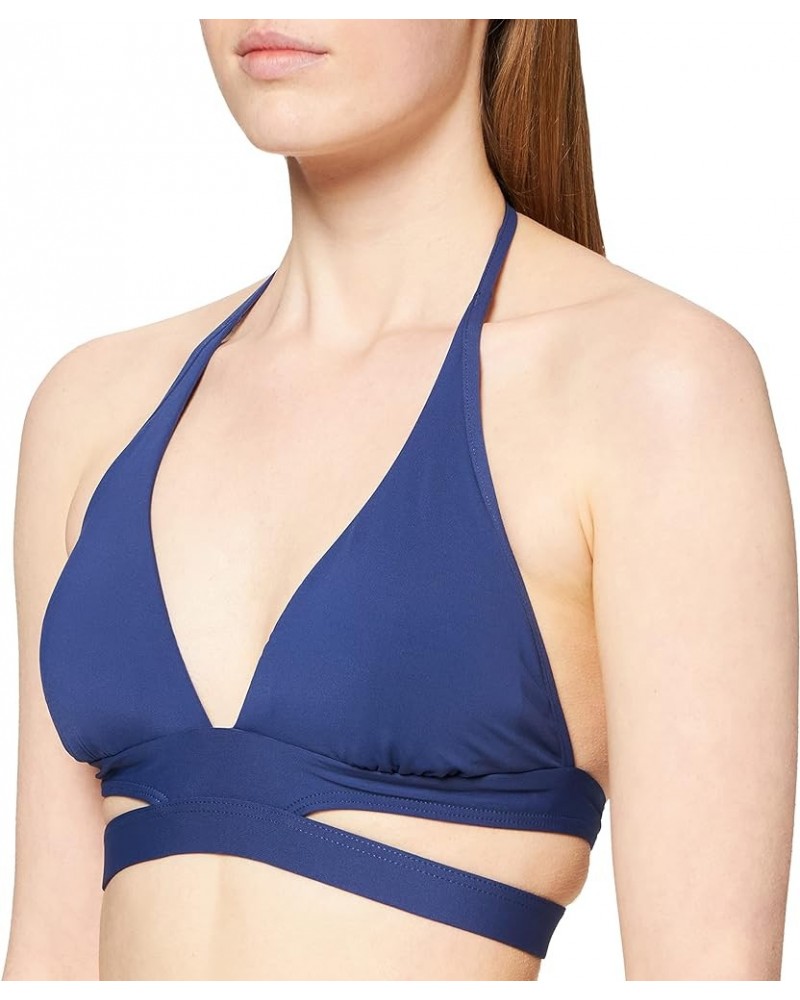 Women's Split Band Halter Bikini Top Swimsuit Active Blue Opal $15.30 Swimsuits