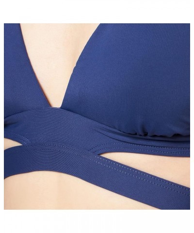 Women's Split Band Halter Bikini Top Swimsuit Active Blue Opal $15.30 Swimsuits