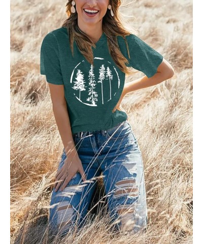 Hiking Graphic Tees for Women Nature Printed Mountain Shirts Short Sleeve Funny Workout Athletic Tees Casual Graphic T-Shirts...