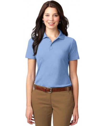 Women's Vertical Pique Polo Light Blue $11.04 Shirts