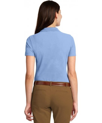 Women's Vertical Pique Polo Light Blue $11.04 Shirts