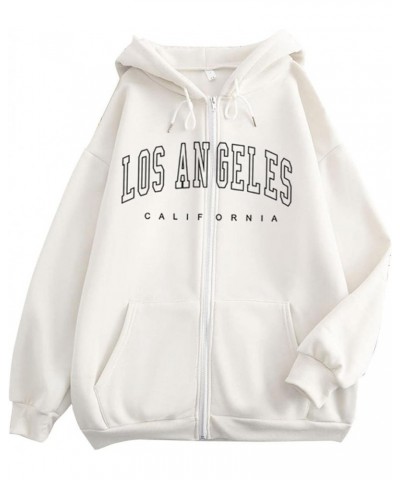 Los Angeles California - Vintage Hoodies for Women Pullover Loose Long Sleeve Hooded Sweatshirt for Fall Tunic Top Teen Girls...