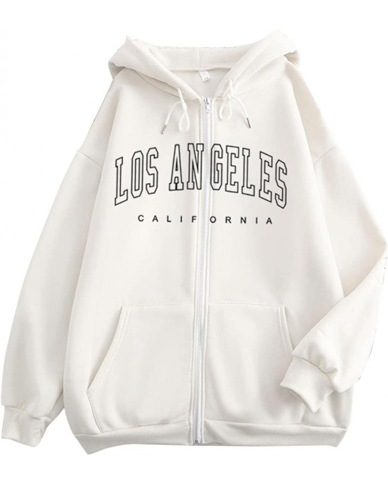 Los Angeles California - Vintage Hoodies for Women Pullover Loose Long Sleeve Hooded Sweatshirt for Fall Tunic Top Teen Girls...