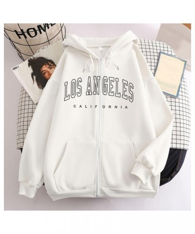 Los Angeles California - Vintage Hoodies for Women Pullover Loose Long Sleeve Hooded Sweatshirt for Fall Tunic Top Teen Girls...