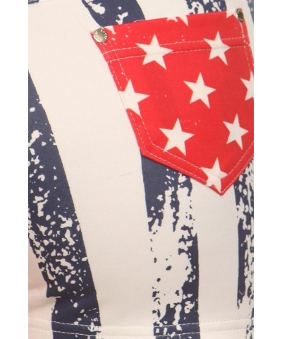 Women's Pull on Stretchy Jegging Shorts - Cotton Blend Vintage Americana $12.31 Shorts