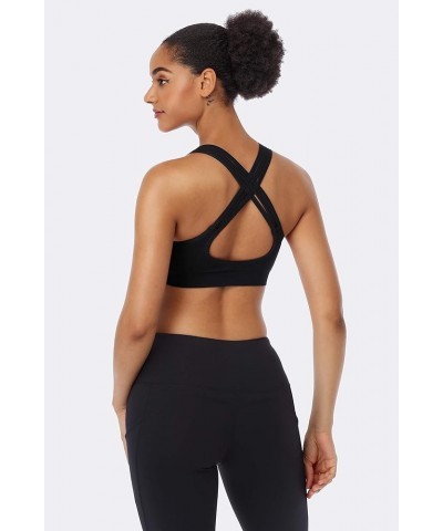 Strappy Sports Bras for Women - Medium Support Wirefree Yoga Bra Activewear A-black+grey+purple $16.32 Lingerie