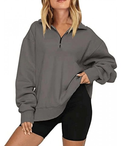Womens Oversized Hoodies Sweatshirts Tops Sweater Fall Fleece Casual Comfy Fashion Outfits Y2k Outfits Clothes 2023 S2-dark G...