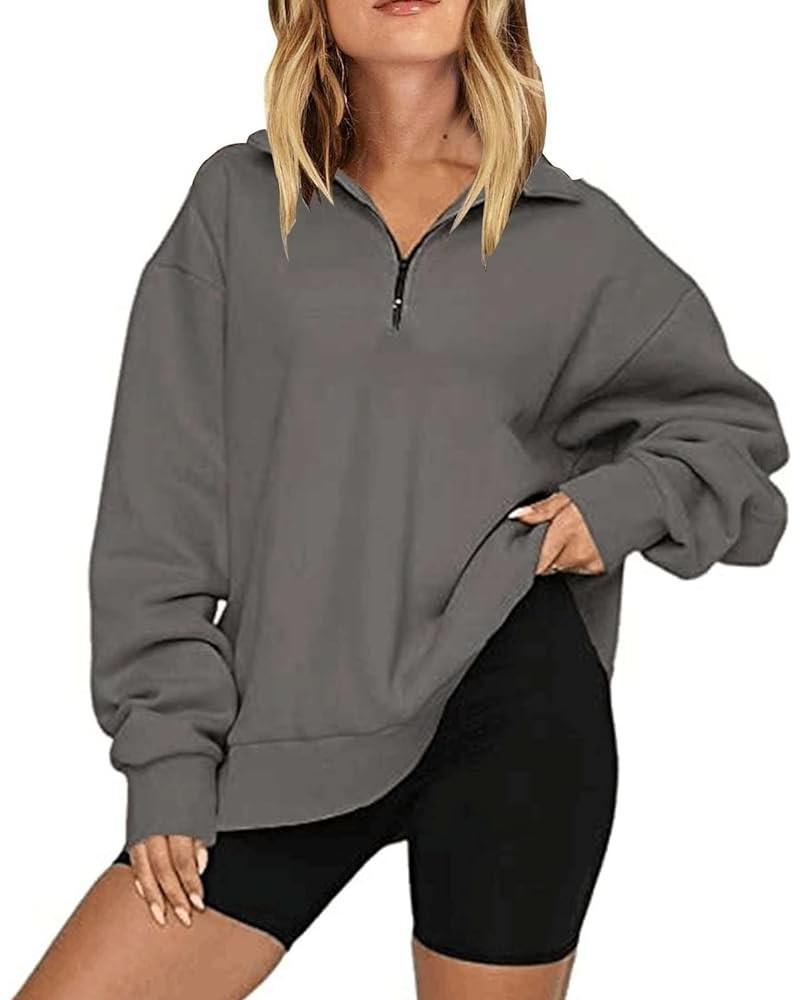 Womens Oversized Hoodies Sweatshirts Tops Sweater Fall Fleece Casual Comfy Fashion Outfits Y2k Outfits Clothes 2023 S2-dark G...