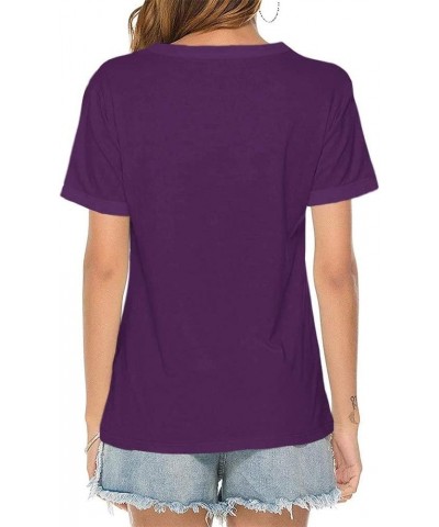 Women's Cute Sunflower Graphic T Shirts Letter Print Short Sleeve O Neck Summer Casual Cotton Tees Tops X-purple $10.00 T-Shirts