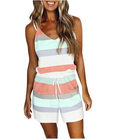 Striped One Piece Bodysuit Spandex One Piece Bodysuit Jumpsuit One-Piece Outfit Womens Sexy Bodycon Jumpsuit Mint Green $7.69...