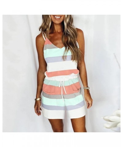 Striped One Piece Bodysuit Spandex One Piece Bodysuit Jumpsuit One-Piece Outfit Womens Sexy Bodycon Jumpsuit Mint Green $7.69...