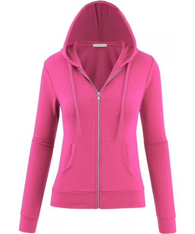 Women Active Lightweight Thin Zip-Up Hoodie Jacket Candy Pink $14.99 Hoodies & Sweatshirts