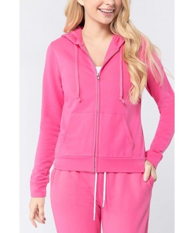 Women Active Lightweight Thin Zip-Up Hoodie Jacket Candy Pink $14.99 Hoodies & Sweatshirts