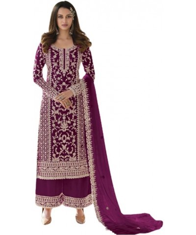 Wedding Wear Indian Pakistani Designer Sharara Palazzo Shalwar Kameez Dupatta Suits Choice 4 $46.74 Suits