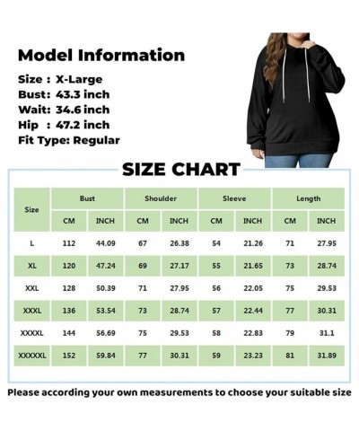 Womens Oversized Hoodie Long Sleeve Plus Size Drawstring Oversized Pullover Casual Sweatshirt 4X-5X Hooded Clothes S323-dark ...