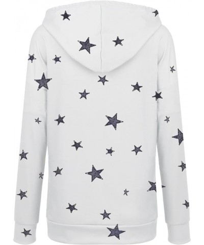 Plus Size Hoodies Sweatshirt Star Print Drawstring Fashion Pullover Tops Long Sleeve Trendy 2023 Fall Shirts Tunic White 11 $...