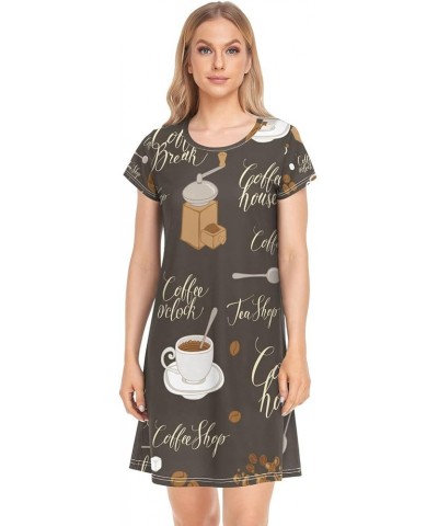 Women's PJ Nightshirt, Short Sleeves Nightgown Sleepwear Lingerie Sleep Dress(S-2XL) Multi 20 $15.95 Sleep & Lounge