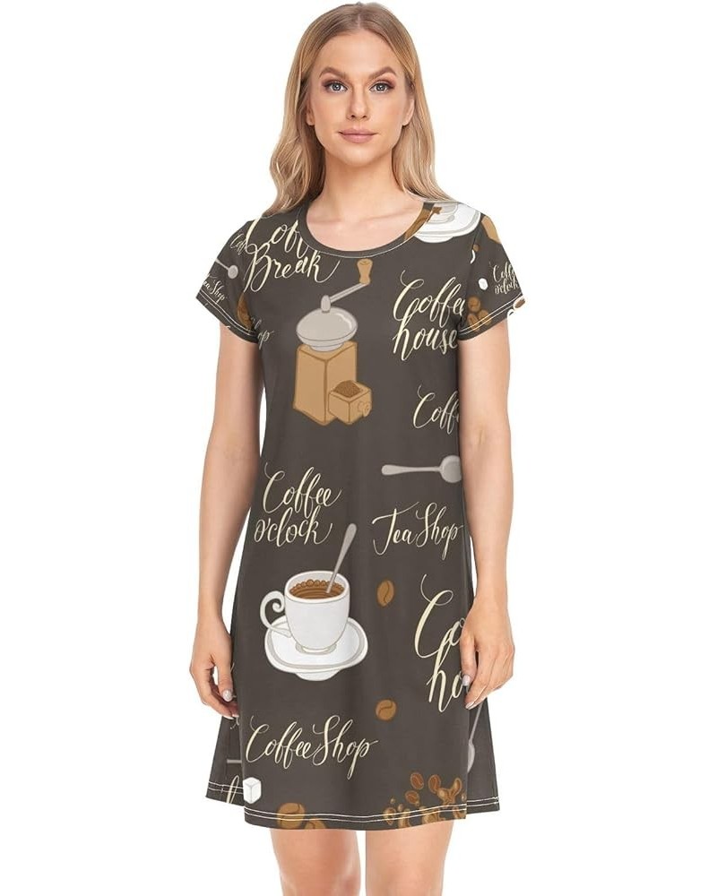 Women's PJ Nightshirt, Short Sleeves Nightgown Sleepwear Lingerie Sleep Dress(S-2XL) Multi 20 $15.95 Sleep & Lounge