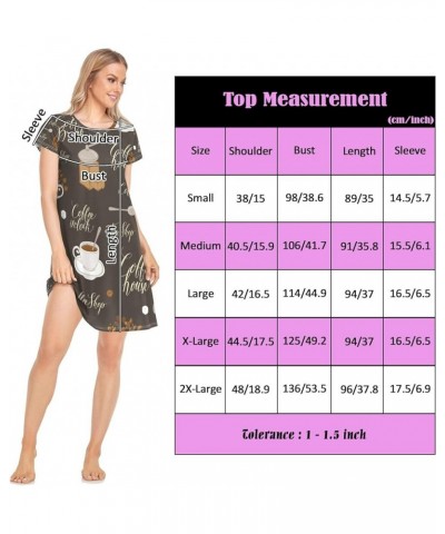 Women's PJ Nightshirt, Short Sleeves Nightgown Sleepwear Lingerie Sleep Dress(S-2XL) Multi 20 $15.95 Sleep & Lounge