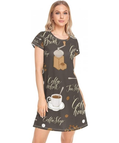 Women's PJ Nightshirt, Short Sleeves Nightgown Sleepwear Lingerie Sleep Dress(S-2XL) Multi 20 $15.95 Sleep & Lounge