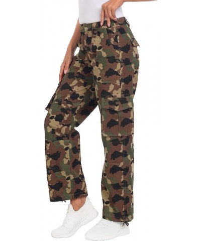 Women's Cargo Pants High Waisted Baggy Y2K Streetwear Pant with 6 Pockets Camo $26.09 Pants