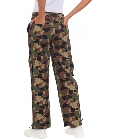 Women's Cargo Pants High Waisted Baggy Y2K Streetwear Pant with 6 Pockets Camo $26.09 Pants