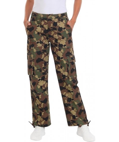 Women's Cargo Pants High Waisted Baggy Y2K Streetwear Pant with 6 Pockets Camo $26.09 Pants