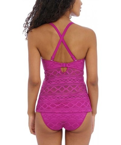 Sundance Crochet Padded Plunge Underwire Tankini (3972) Orchid $9.23 Swimsuits