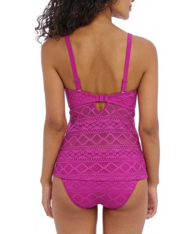 Sundance Crochet Padded Plunge Underwire Tankini (3972) Orchid $9.23 Swimsuits