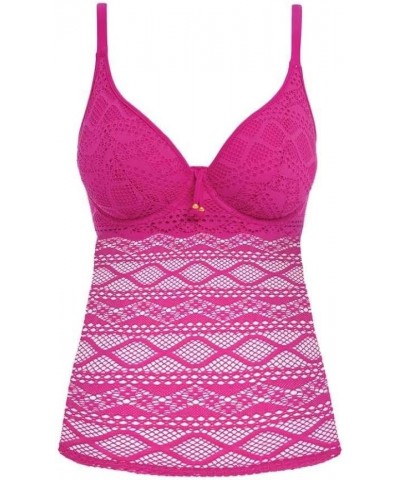 Sundance Crochet Padded Plunge Underwire Tankini (3972) Orchid $9.23 Swimsuits