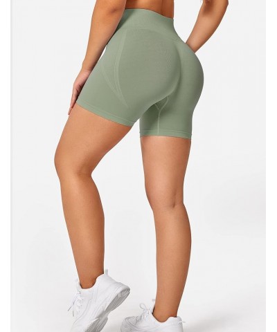 Dora Seamless Scrunch Workout Shorts for Women High Waisted Butt Lifting Gym Yoga Biker Shorts 0 Sage $16.51 Activewear