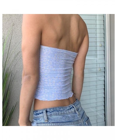 Tube Tops for Women Y2k Lace Sheer Strapless Sexy Crop Bandeau Sleeveless Backless Cute Shirts Going Out Clothing White Knit ...