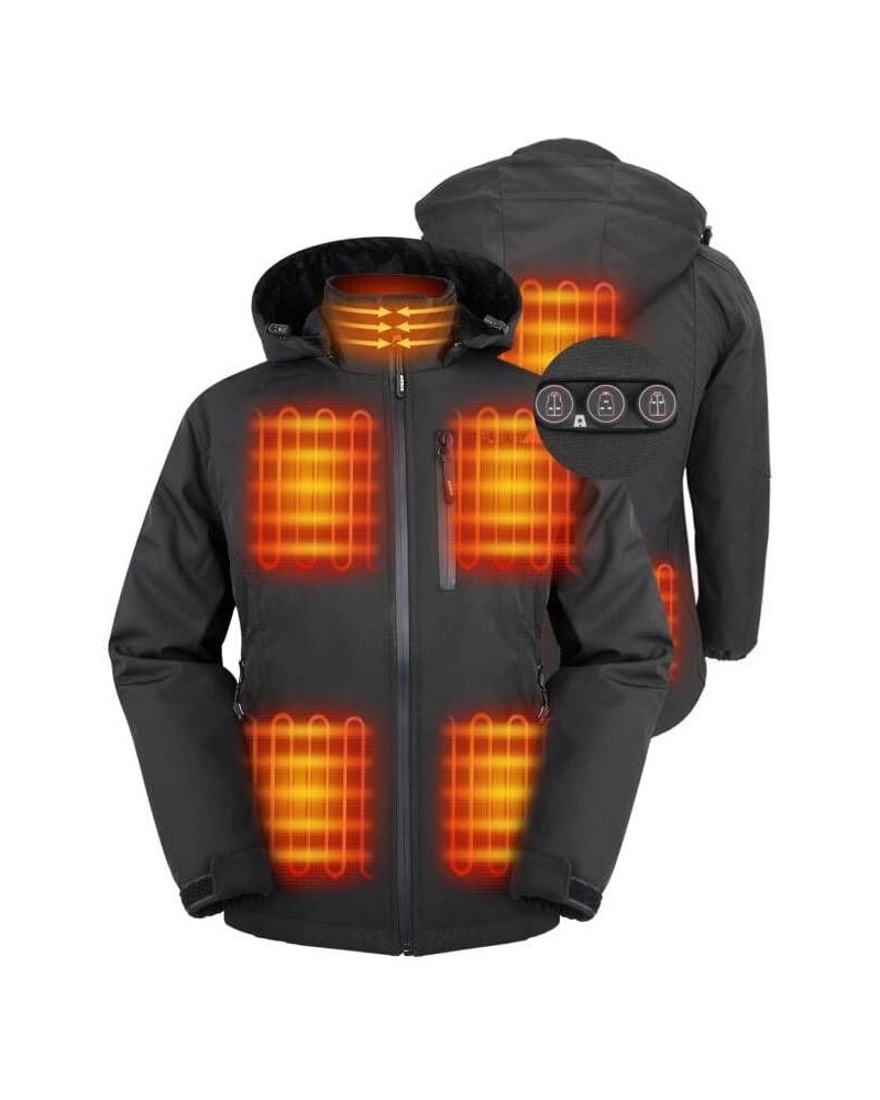 Heated Jacket for Women, Electric Heating Warm Coat with 7.4V 5500mah Battery Black $45.89 Jackets