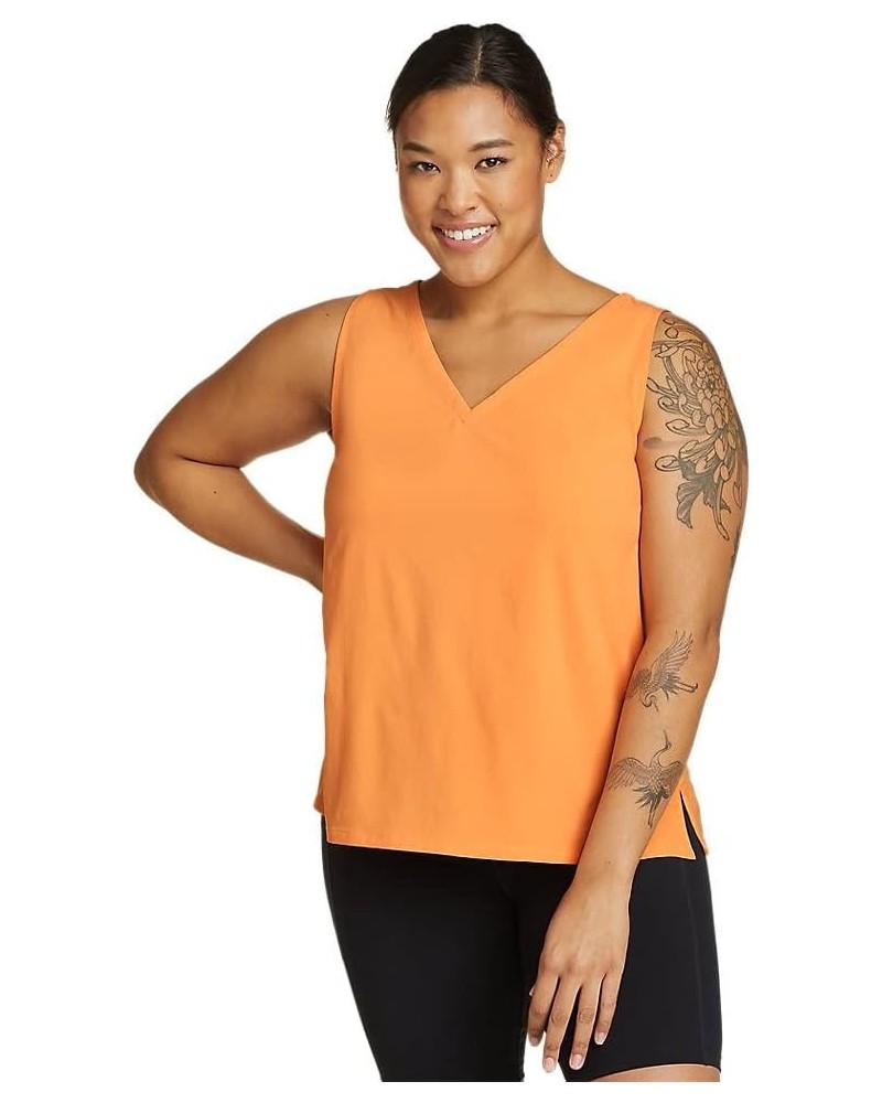 Women's Departure V-Neck Tank Top - Solid Tangelo $16.50 Tanks