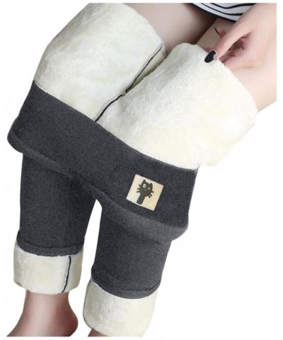 Fleece Leggings for Women Winter Warm Tights Plus Size Snow Pants Lined Thermal Clothes E-gray Fleece Leggings for Womens $8....