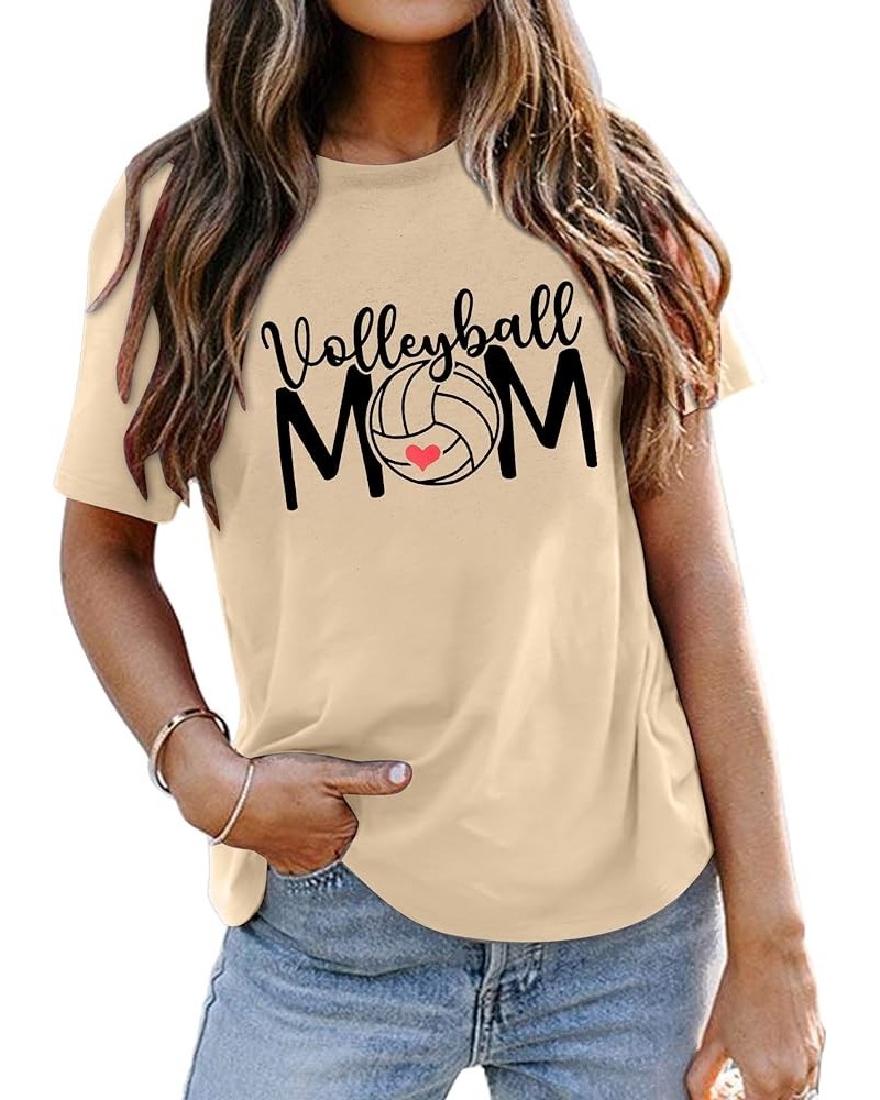 Volleyball T-Shirt Women Volleyball Mom Shirts Volleyball Game Day Shirt Volleyball Gift Shirt Volleyball Graphic Shirts Apri...