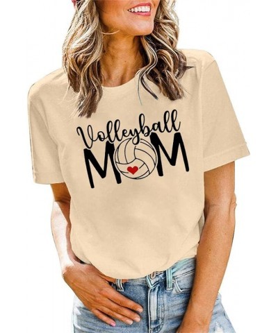 Volleyball T-Shirt Women Volleyball Mom Shirts Volleyball Game Day Shirt Volleyball Gift Shirt Volleyball Graphic Shirts Apri...