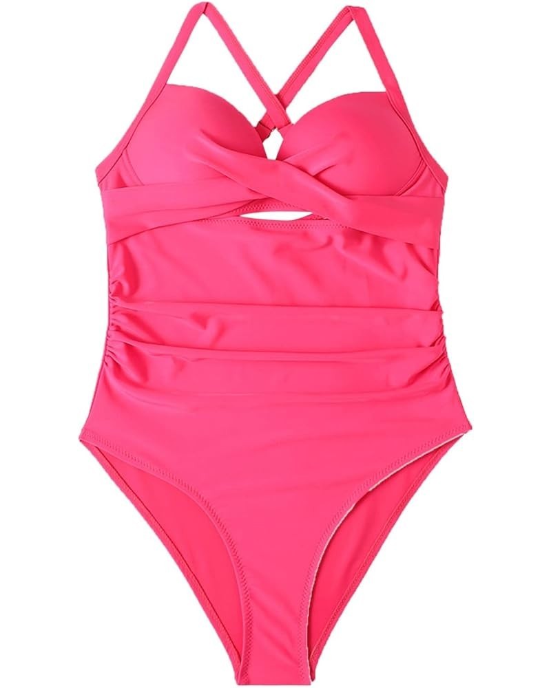 Dissolving One Piece Swimwear When Wet Prank Monokini Women Suit Bathing Swimsuit High One Piece Swimwear Bod Hot Pink $8.99 ...