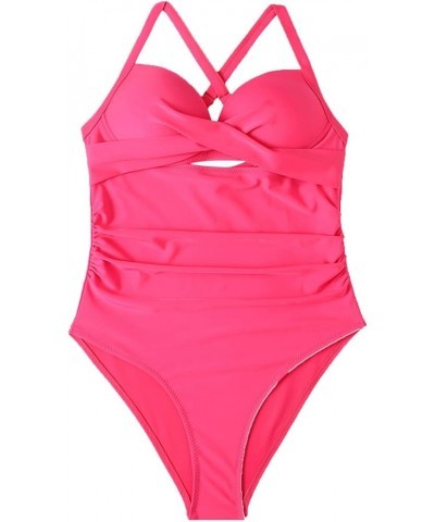 Dissolving One Piece Swimwear When Wet Prank Monokini Women Suit Bathing Swimsuit High One Piece Swimwear Bod Hot Pink $8.99 ...