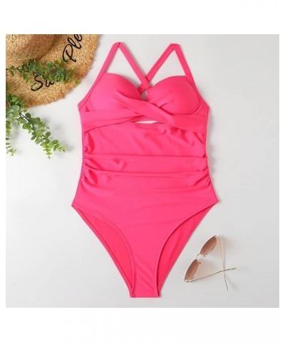 Dissolving One Piece Swimwear When Wet Prank Monokini Women Suit Bathing Swimsuit High One Piece Swimwear Bod Hot Pink $8.99 ...