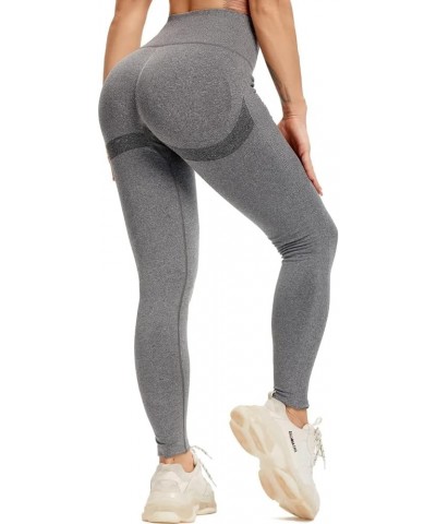 Women Seamless Leggings High Waisted Scrunch Butt Lifting Workout Gym Yoga Pant 1 Scrunch A-flex Grey $10.00 Activewear