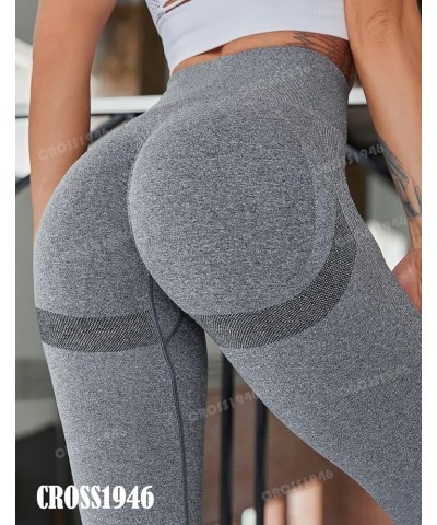 Women Seamless Leggings High Waisted Scrunch Butt Lifting Workout Gym Yoga Pant 1 Scrunch A-flex Grey $10.00 Activewear