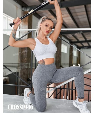 Women Seamless Leggings High Waisted Scrunch Butt Lifting Workout Gym Yoga Pant 1 Scrunch A-flex Grey $10.00 Activewear