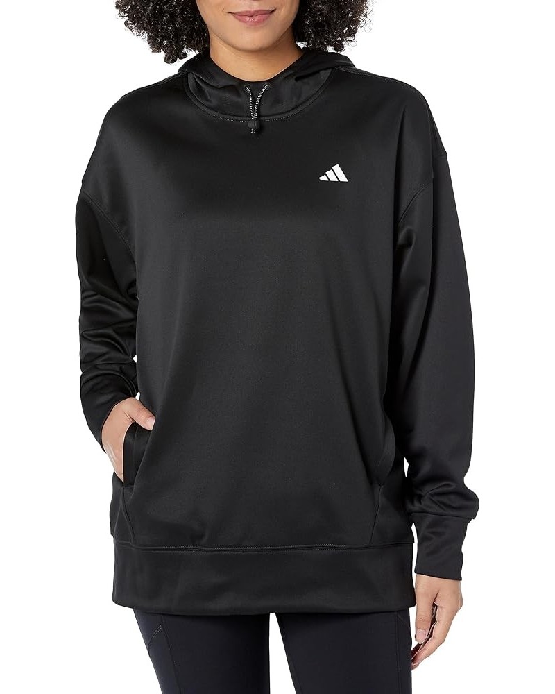 Women's Aeroready Game and Go Fleece Hoodie Black/White $24.19 Activewear