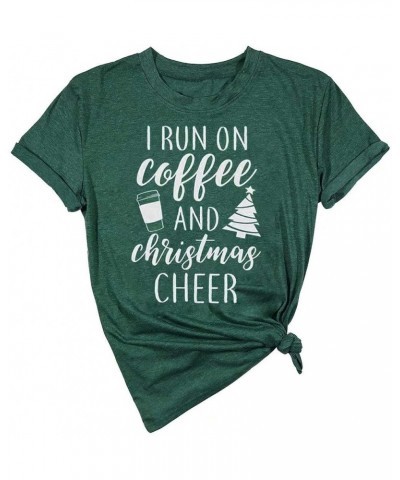 Christmas Shirts for Women Teacher Christmas Shirt Womens Christmas Tops Xmas Tee Tops D1-green $13.43 Tops