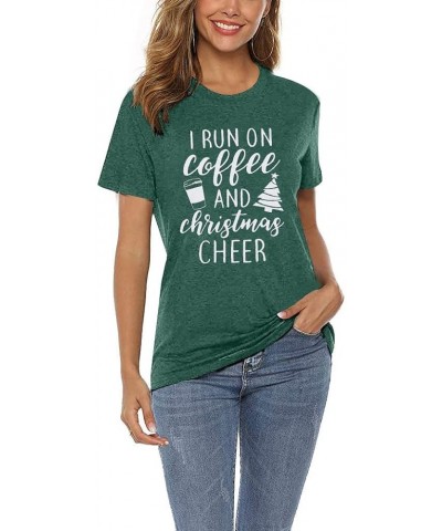 Christmas Shirts for Women Teacher Christmas Shirt Womens Christmas Tops Xmas Tee Tops D1-green $13.43 Tops