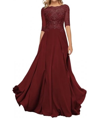 Women's Mother of The Bride Dresses for Wedding with Sleeves Long Lace Applique Formal Evening Gown Mauve $38.71 Dresses